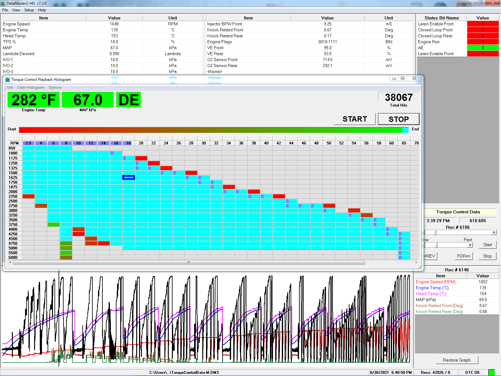 DataMaster Recording Screenshot